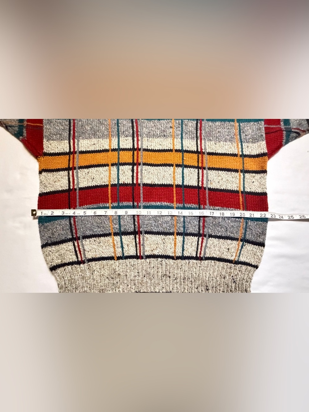 Vintage 90s Lizsport Liz Claiborne Plaid Knit Pullover Sweater Size L 90s Grunge - Picture 8 of 8